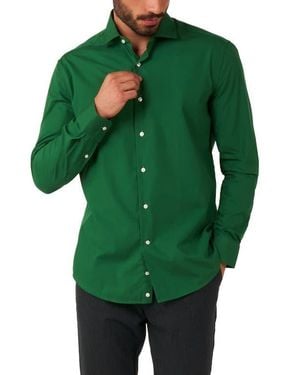 Opposuits Glorious Solid Button-Up Shirt - Green