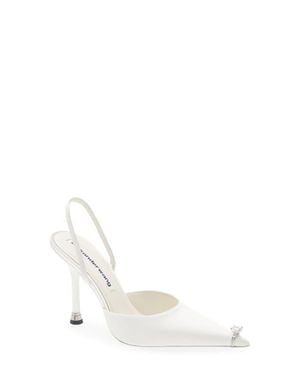 Alexander Wang Akilita Pointed Toe Slingback Pump - White