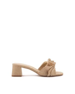 Larroude Brigitte Ruffle Mule - White