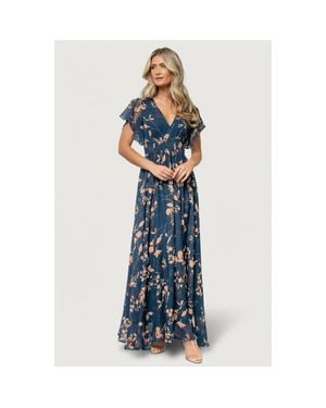 Baltic Born Lynlee Metallic Maxi Dress - Blue