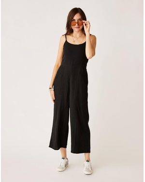 Carve Designs Knox Gauze Jumpsuit - Black