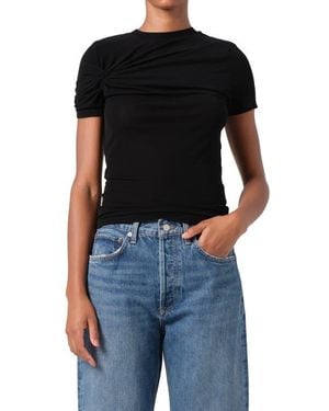 Agolde Lissa Crew Short Sleeve Top - Black