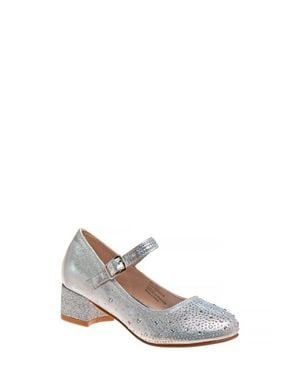 Badgley Mischka Embellished Mary Jane Pump - White