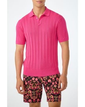 Mr Turk Kensington Short Sleeve Knit Polo - Red