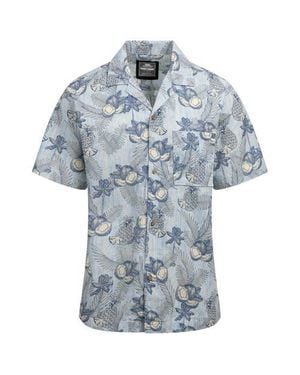 Trespass Hart Printed Casual Shirt - Blue