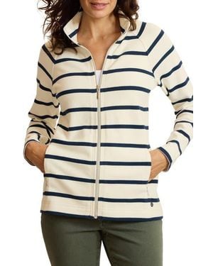 Tommy Bahama Aruba Full Zip Stripe Hoodie - Gray