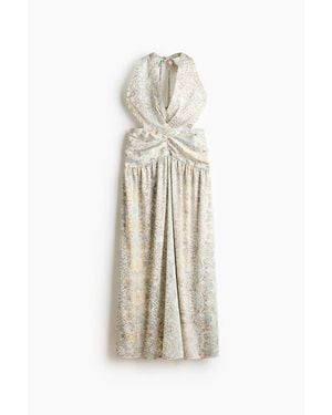 H&M Open-Back Halterneck Dress - White