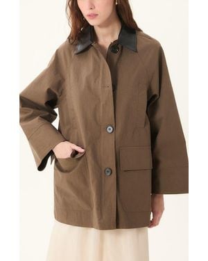 DELUC Montecarlo Cotton Blend Barn Jacket - Brown