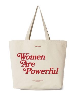 One DNA Are Powerful Graphic Canvas Tote - Pink