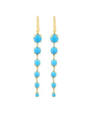 Effy 14K Diamond Linear Drop Earrings - Blue
