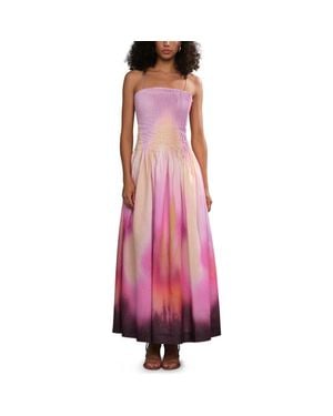 strapless open back dress Duntery Grecian Neck Sheath Soft Satin Long Slit Dresses, Grape main image 0
