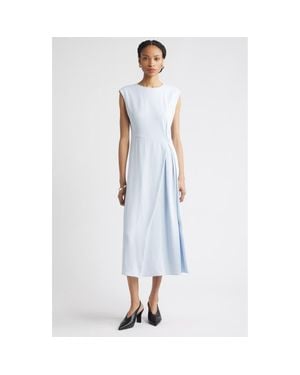 Nordstrom Front Pleat Midi Dress - White