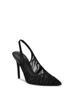 Nine West Feather Pointed Toe Slingback Pump - Black