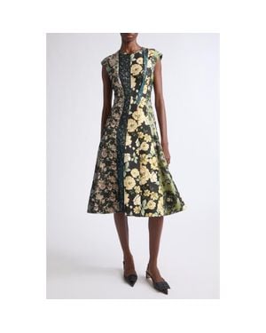 Jason Wu Mixed Floral Jacquard Dress - Green