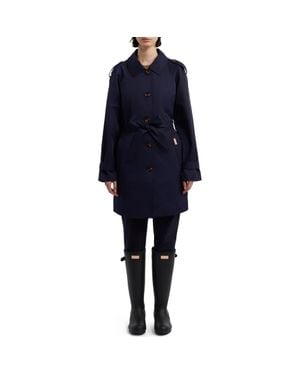 HUNTER Stacy Water Resistant Trench Coat - Blue