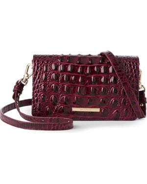 Brahmin Minuette Convertible Leather Crossbody Bag - Red