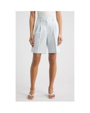 Open Edit Icon Twill Bermuda Shorts - Blue