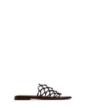 Madewell Taryn Knotted Slide Sandal - Black