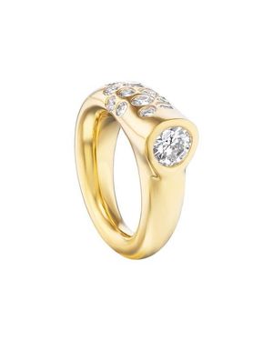 UNIFORM OBJECT 18K Clustered Diamond Ring - Metallic