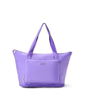 Baggallini Carryall Expandable Packable Weekender Tote Bag - Purple
