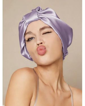 SILKSILKY 100% Mulberry Silk Sleep Bonnet - Pink