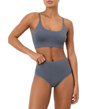 Pact Everyday High Rise Brief 5-Pack Made With Organic Cotton - Blue