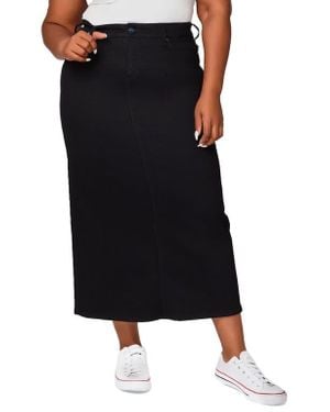 Slink Jeans Denim Maxi Skirt - Black