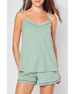 Petite Plume Sylvie Luxe Pima Cotton Short Pajamas - Green