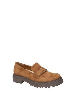 Bella Vita Pulse Faux Leather Platform Loafer - Brown