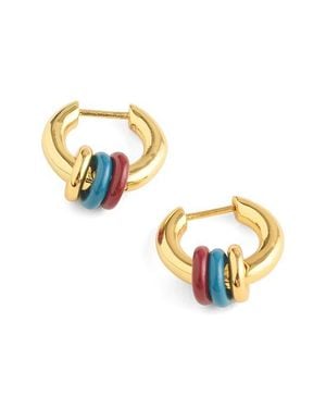 Madewell Triple-Ring Huggie Hoop Earrings - Metallic