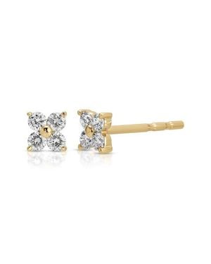 EF Collection Fleur Diamon Stud Single Earring - Multicolor