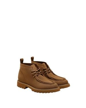 VIVAIA Francis Round-Toe Lug Sole Ankle Boots - Brown