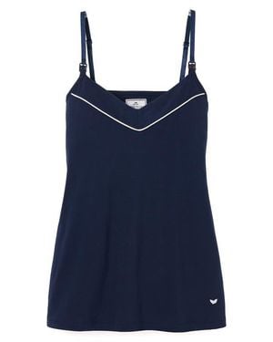 Petite Plume Luxe Pima Cotton Maternity/Nursing Camisole - Blue
