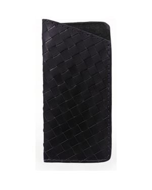 Deux Mains Woven Sunglass Case - Black