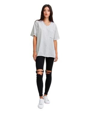 Belle & Bloom Brave Soul Oversized T-Shirt - Gray