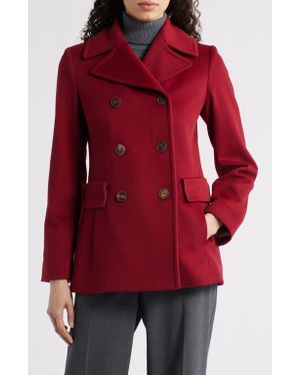 Fleurette Ali Wool Peacoat - Red