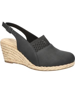 Easy Street Aloha Slingback Espadrille Wedge Pump - Blue