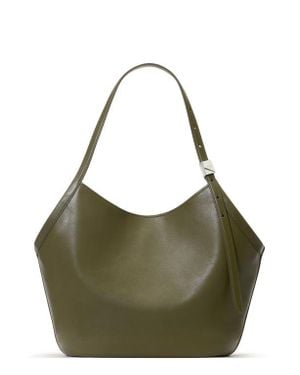 Kate Spade Deco Fine Grain Leather Tulip Tote - Green