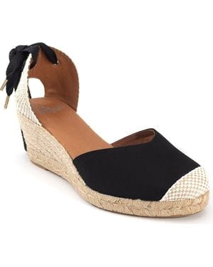 Menina Step Jimena Mid Laces Espadrille Sandal - Black