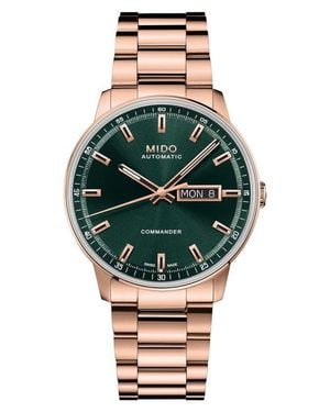 MIDO Commander Datoday Automatic Rose Tone Bracelet Watch, 40Mm - Gray