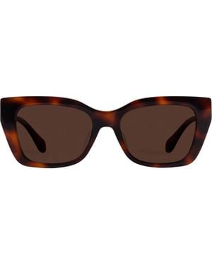 Mohala Eyewear Kai 55Mm Cat Eye Polarized Sunglasses - Brown
