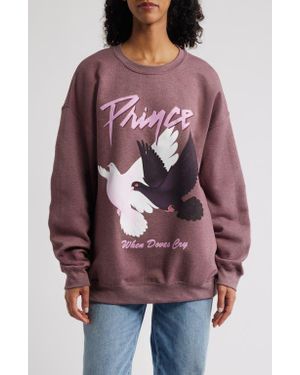 Merch Traffic Prince Birds Graphic Sweatshirt - Red