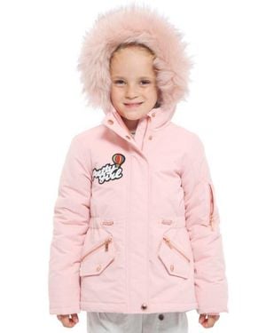Rokka&Rolla Kids' Parka Jacket With Insulated Hood - Pink