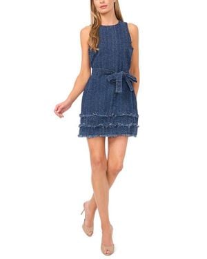 Cece Boucle Denim Dress - Blue
