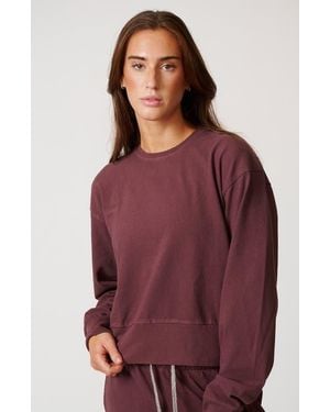 LEISURE LAB Cotton Lounge Crew - Red
