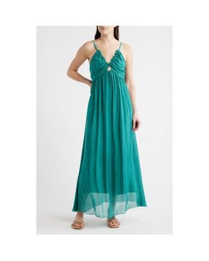 DELUC Dolce Sleeveless Maxi Dress - Green