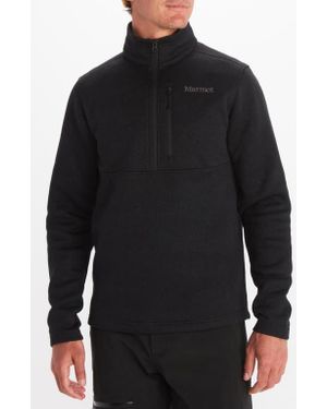 Marmot Drop Line Half Zip Fleece Jacket - Black