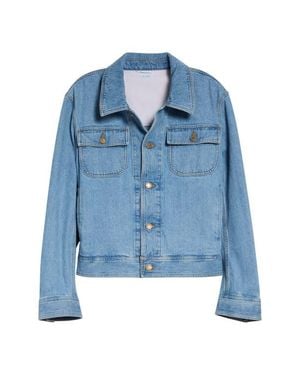 Thom Browne Selvedge Denim Backstrap Utility Jacket - Blue