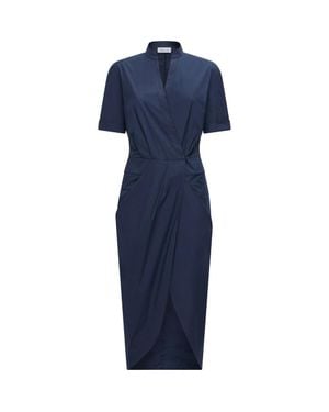 Callas Milano Bali Wrap Shirtdress - Blue
