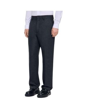 Sandro Wool Suit Pants - Blue